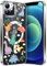 nicekool Hülle für iPhone 12/12 Pro Kompatibel mit MagSafe, Magnetische HandyHülle Case für iPhone 12 Schutzhülle Kratzfeste Rückseite Transparent Süßes Cartoon, Muster Dinosaurierland