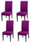 Gluhbirnen Stuhlhussen 4er Set, Stretch Abnehmbare Waschbar Stuhlbezug, Hussen für Stühle, Stuhlbezug Sitzfläche, Geeignet für Hotels, Bankette, Restaurants, Familien, Bonbonlila