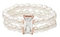 Purelei® Elastischer Ring mit Muschelperlen & eckigem Zirkoniastein – Edelstahl in Gold, Silber oder Roségold, Größen S/M & M/L, elegantes Design (Rosegold, S-M)