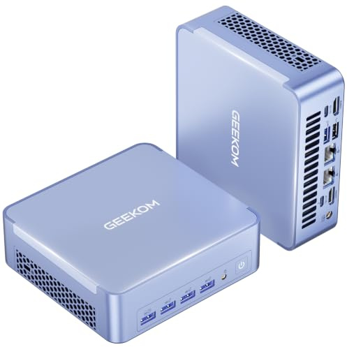 GEEKOM Mini PC AX8 Max, Dual 2.5G Lan AMD Ryzen 7 8745HS (Up to 4.9GHz, 3 Mode) Desktop Computers, Radeon 780M, 32GB DDR5 5600MHz RAM 1TB PCIe SSD, 2xUSB4/PD/WOL/8K 4 Display/Gaming/Business/Win11 Pro