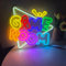 NELUX Neón LED Gaming - Game Room Luces Neon Decoración Habitación Pared Gaming, Letrero Neon Gamer Lampara Habitacion Juvenil Luz, Cartel Luminoso Decorar Setup. Conexión USB con Regulador.