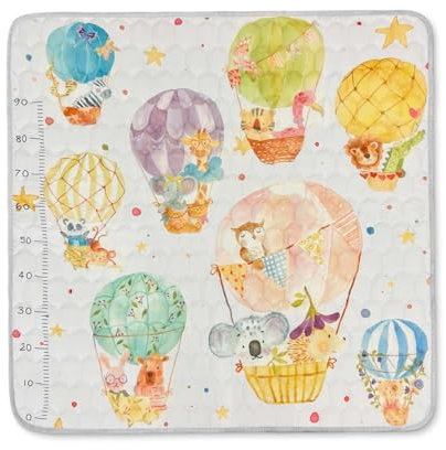 Alfombra bebé acolchada plegable 127x127cm, Colchoneta bebé suelo antideslizante, Tapete actividades y juegos, Alfombra infantil lavable para gateo y primeros pasos.