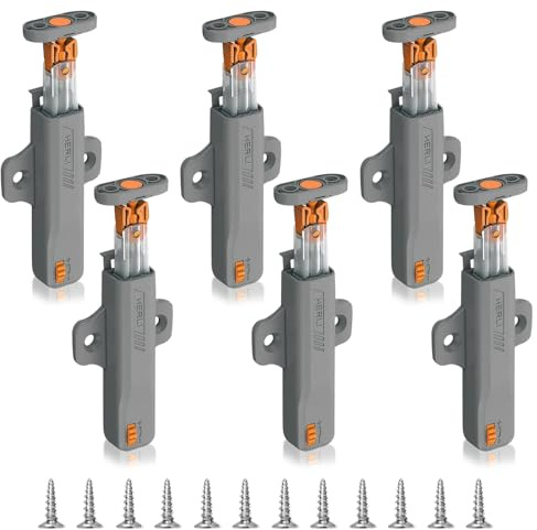 6PCS Push to Open Door Catches, Heavy Duty Spring Pushs Latch | Snap Roller Door Catch, Touch Pushs Opener for Closet Closing Wardrobe Closure