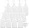 12 Botellas dosificadoras de plástico PE de 100 ml con Bomba de loción, rellenables para baño, Hotel, loción, champú y Gel, con Embudo (de 300 ml)