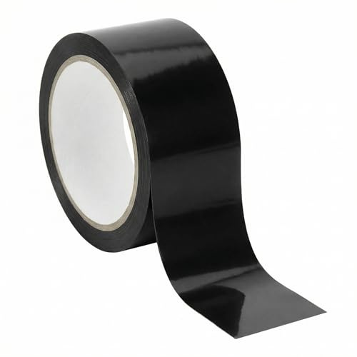 QWORK® Reparaturband PVC, 5.5 cm x 5 m Schwarz Selbstklebend Abdichtband Wasserfest, für Risse, Fugen, Übergänge