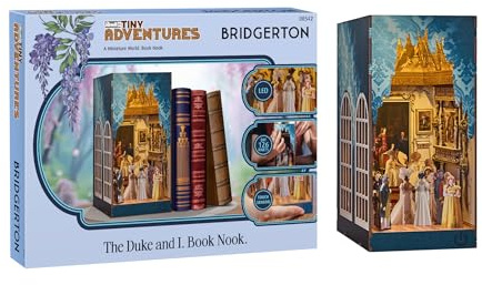 Revell Bridgerton The Duke and I | Book Nook Holzbausatz mit 126 Teilen | stimmungsvolle LED Ambientebeleuchtung | Stecksystem ohne Werkzeug | Geschenk ab 14 Jahren