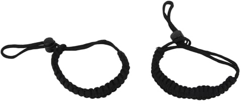 Adfaga Porte-Bouteille en Corde de Survie tressée à la Main, résistant, avec poignée, Accessoire pour Le Camping et la randonnée, en Fibre de polypropylène Noire, 39,6 cm (15,6 pou