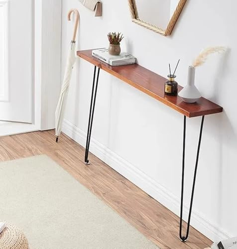 JuanNest Behind Sofa Table, Console Tables Wooden, Console Tables for Hallway Slim, Computer Writing Desk Living Room Display Shelf with Hairpin Legs Study Table Workstation B,70 * 20 * 80cm