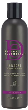 Design Essentials Restore Vitamin Treatment 8 fl.oz. | HydraStrength Vitamin & Protein Complex Hair Mask for Breakage Repair, Moisture & Strength for Natural Hair