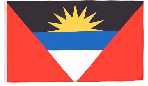 BANDIERA ANTIGUA E BARBUDA 150x90cm - BANDIERA ANTIGUO-BARBUDANA 90 x 150 cm - AZ FLAG