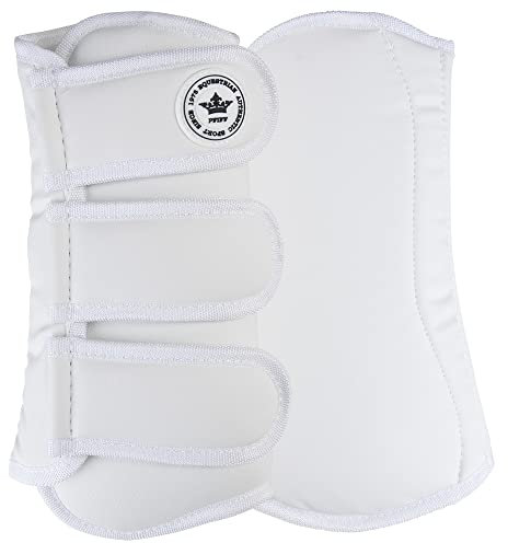 PFIFF 101778 Gamaschen Galena, Feste Kunststoffschale Soft-Innenfutter, Vorderbein Weiß Full