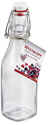 Westmark Bügelverschlußflasche, Glas, Transparent, 22,4 x 8 x 8 cm