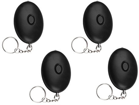 SMARTWARES 4er-Set Mini-Taschenalarm Überfallalarm SOS-Notruf Personen-Alarm 85dB, SC03SW