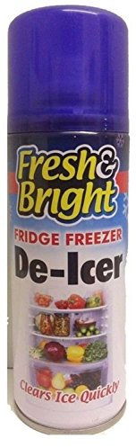 Anti-Bacterial Fridge Freezer De-Icer Spray Deicer Spray Fridge Cleaner Genuine Fresh & Bright 200ml Quick Ice Remover (