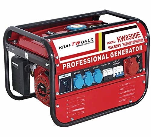 Generatore di corrente d'emergenza, PK6500W, 3,0 kW, 230 V/380 V, potenza continua, 4 tempi, avviamento a corda 6500 WE, 6,5 CV, 65 dB