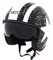 CRUIZER - Casco per moto e scooter Demi Jet di colore nero lucido omologato con visiera sole a scomparsa (XS)
