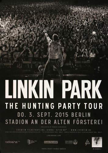 Linkin Park - Hunting Party, Berlin 2015 » Konzertplakat/Premium Poster | Live Konzert Veranstaltung | DIN A1 «