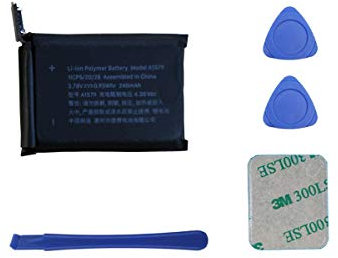 Batterie de Remplacement A1579 246 mAh 3.78V 0.93Whr Compatible avec Apple Watch 1ère génération 42mm A1554 avec Outils
