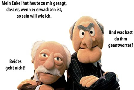 Blechschild 20x30cm gewölbt Waldorf Statler Muppets Mein Enkel Deko Geschenk Schild