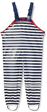 Playshoes Boy's Rain dungarees maritime 405426, 171 - Navy/White, 140