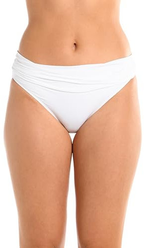 La Blanca Island Goddess Shirred Band Hipster White 10
