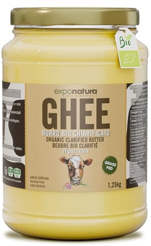Exponatura Bio-Ghee - Geklärte Butter nach alter ayurvedischer Rezeptur - nur aus der Milch von Weidekühen - laktosefrei, extrem bekömmlich (1250 g)