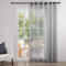 Topfinel Gardinen mit Ösen Voile Vorhang Halbtransparent Moderne Gardine Wohnzimmer Leinenoptik Vorhänge Kinderzimmer Gardinen Kurz Fenster 1er Set 240 x 300 cm (HxB) Dunkelgrau