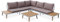 Alice's Garden - Gartengarnitur aus Holz 5 Sitze - Buenos Aires - Weißes Gestell/Taupefarbene Kissen - Ecksofa, Seitenregale und Couchtisch aus Akazie, Aluminiumgestell
