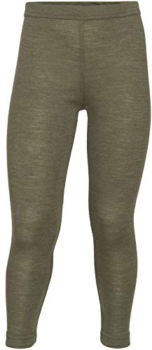 Engel Children's Leggings Wool Silk, Olive, 164