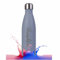Personalisierbare Trinkflasche aus Edelstahl | Perfekter Begleiter für Sport, Schule, Outdoor Aktivitäten | Lasergravur von Wunschtext und Wunschmotiv | 0,5 l (Grau)