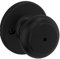 Kwikset Cove Interior Privacy Door Knob with Lock, Door Handle for Bathroom and Bedroom, Matte Black Keyless Turn Lock Doorknob