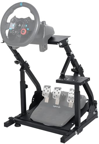 Minneer Adjustable Height Racing Steering Wheel Stand, Applicable to G29 G920 T248PS T248XBox T300RS,Wheel Pedals NOT Included