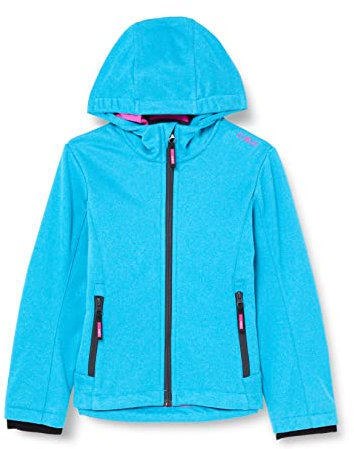 CMP ERROR:#N/A Melange-softshelljacke Für Kinder Mit Fester Kapuze KID G JACKET FIX HOOD, Türkis Mel., 128 EU
