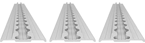 lasiprofi Airlineschiene Flügel unten: 60 x 12 mm, 2.000 mm, 2er Set | Zurrschiene | 200 cm | kompatibel mit Fittingen | Silber eloxiert | für Transporter, Wohnwagen, Sprinter UVM. | Aluminium | 2 m