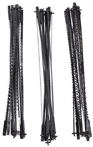 Bahderaus 36Pcs Scroll Saw Blades 127mm Carbon Steel Fretsaw Blades with Pin 15/18/24 Teeth Standard Fine Cut Saw Blades