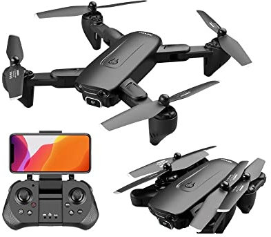 LUXWALLET SG ProX5 RC Drone Quadricottero con Completo HD Telecamera, VR Occhiali e Vettore Caso, 30km/h-200 Metro Distanza, Nero