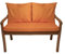 Bankauflage für Gartenbank- Polsterauflage für & Hollywoodschaukel-Gartenschaukel Kissen-hollywoodschaukel Kissen-bankkissen Outdoor (120 x 60 x 50 cm, Orange)