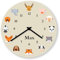 Kinderzimmer Wanduhr mit 12 Tiere Kinderuhr personalisierte Kinderzimmeruhr mit Namen