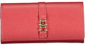 Tommy Hilfiger Rote Geldbörse aus Polyurethan, Rot/Ausflug, einfarbig (Getaway Solids)