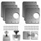 Hinge Repair Plate,6 PCS Cabinet Hinge Repair Brackets,Kitchen Cupboard Door Hinge Repair Plate Kit with Hole, Stainless Steel Flat Fixing Brace Brackets with Screw (6)