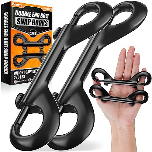 [Extra durevole] Ganci a doppia estremità da 11,9 cm, capacità di peso di 99,8 kg, clip a doppia faccia in lega di zinco resistenti e antiruggine, ideali per guinzagli per cani, tende da sole,