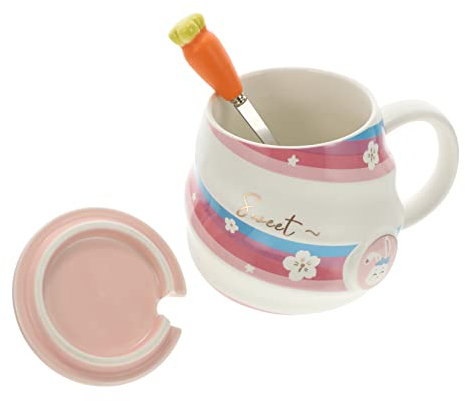 DOITOOL Tasse Löffel Keramikbecher Isolierbecher Feines Porzellan Für Kaffee Oder Tee Her