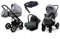 BabyLux® Kinderwagen Set 4 in 1 - Sky Lark - incl. Babywanne, Buggy Sportsitz, Auto-Babyschale, ISOFIX-Basisstation - Autositz - Kinderwagenset - Kombikinderwagen mit Wickeltasche usw.