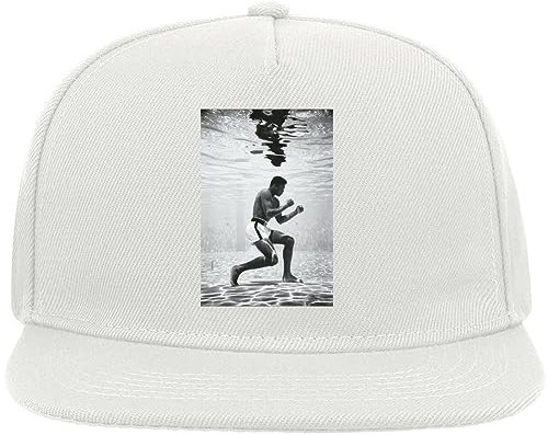 Underwater Boxing Training Snapback Flat Visor Cotton Blend Cap Weiß