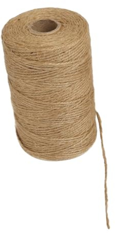 Abaodam 50m Roll Natural Jute Rope Brown Thin Twine for Crafts Decorations Heavy Duty Garden Twine