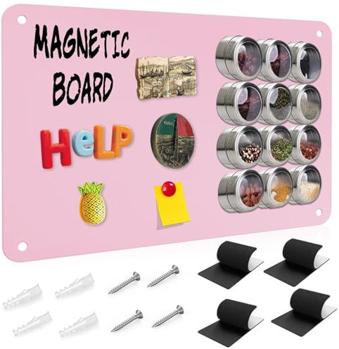 Raweao Magnetic Board for Fridge Magnets Display Board for Wall, A3 Small Strong Magnetic Board for Kids Room, Ultra Thin Steel Board for Holiday Magnets