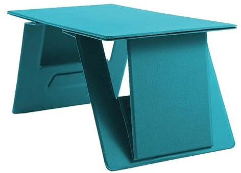 Wilitto Magnetischer All-in-One-Laptop-Ständer für den Schreibtisch, Faltbare Karten, kleines Tischbrett, Leichter, dünner Bett-/Sofa-Tablett, multifunktional, 2 Klapptisch-Modi + 4 Rack-Modi Blau
