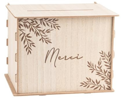 Artifetes Générique - URNE Bois Merci RÉUTILISABLE 30X23.5X23.5CM Nature