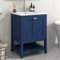 KOMHTOM Waschbeckenschrank Blau Badezimmerschrank mit Waschbecken, Waschtisch mit Unterschrank Moderne Badezimmermöbel (Blau)