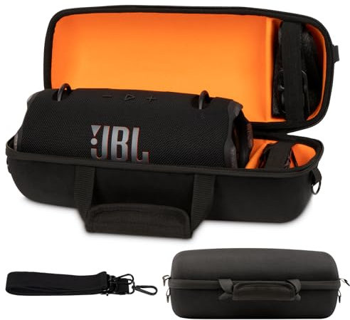 XINGFUDAO Tasche für JBL Xtreme 3/4 Musikbox, Tragetasche für JBL Xtreme 3/4 Bluetooth-Lautsprecher mit Maßgeschneidertem Stauraum, Wasserdichter mit Netztasche für Reisezubehör